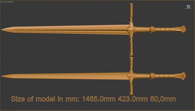 espada de la decoración elemento impresión programa gestión elemento- numérico 3d print model - Mito3D