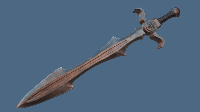sword steel blade dagger 3D print model - Mito3D