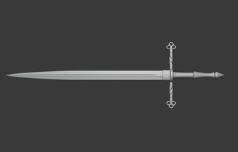 espada livre 3d impressão modelo in 3dexport meia idade fria 3d print model - Mito3D