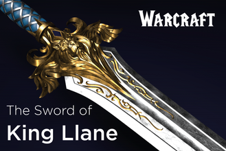 espada Rey llane Warcraft película orco humano Alianza horda cosplay decoración bricolaje diy arma pared 3d print model - Mito3D