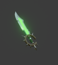 sword low-poly free green pirate blade knife ready-to-use game-ready melee melee-weapon 3d print model - Mito3D