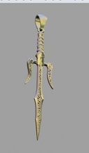 sword pendant 3d print model in pendants 3dexport gold silver jewel jewelry jewellery 3d print model - Mito3D