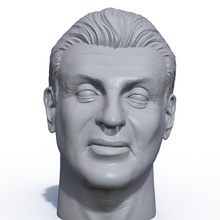 sylvester stallone 3d printable portrait sculpture print model in 3dexport sylvester-stallone rocky-balboa rocky rambo celebrity hollywood actors sly man head human 3d print model - Mito3D