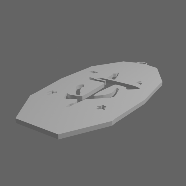 symbol doom slayer free 3d print model in pendants 3dexport trinket trinkets doomslayer fun 3dprint 3D print model - Mito3D