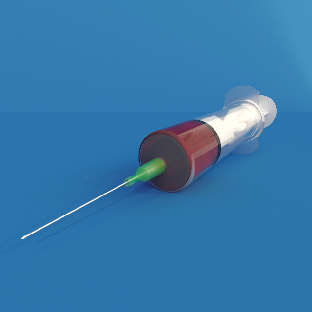 Spritze medizinisch Impfstoff 3D print model - Mito3D
