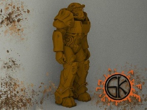 t-60 armor fallout 4 pose a liftpart 2 3d print model in monsters & creatures 3dexport game hero knight suitable robot lift mechanism war nuclear wasteland ruins brotherhood people man toy figure 3d print model - Mito3D