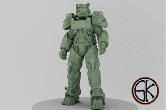 t-60 armor fallout game 3d print model in monsters & creatures 3dexport shield robot human soldier knight war post-nuclear wasteland ruins radioactive hero character creature 3d print model - Mito3D