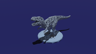 t rex escuela politécnica escritorio resumen estatua interior geométrico forma diseño llavero figurilla juguete deco fauna silvestre naturaleza dinosaurio tiranosaurio depredador 3d print model - Mito3D