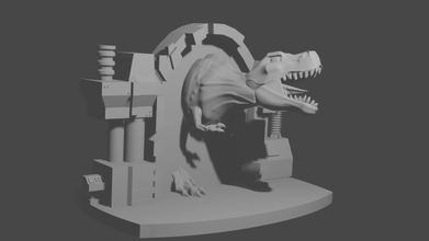 t-rex portal 3d print model in 3dexport diorama trex 3d print model - Mito3D