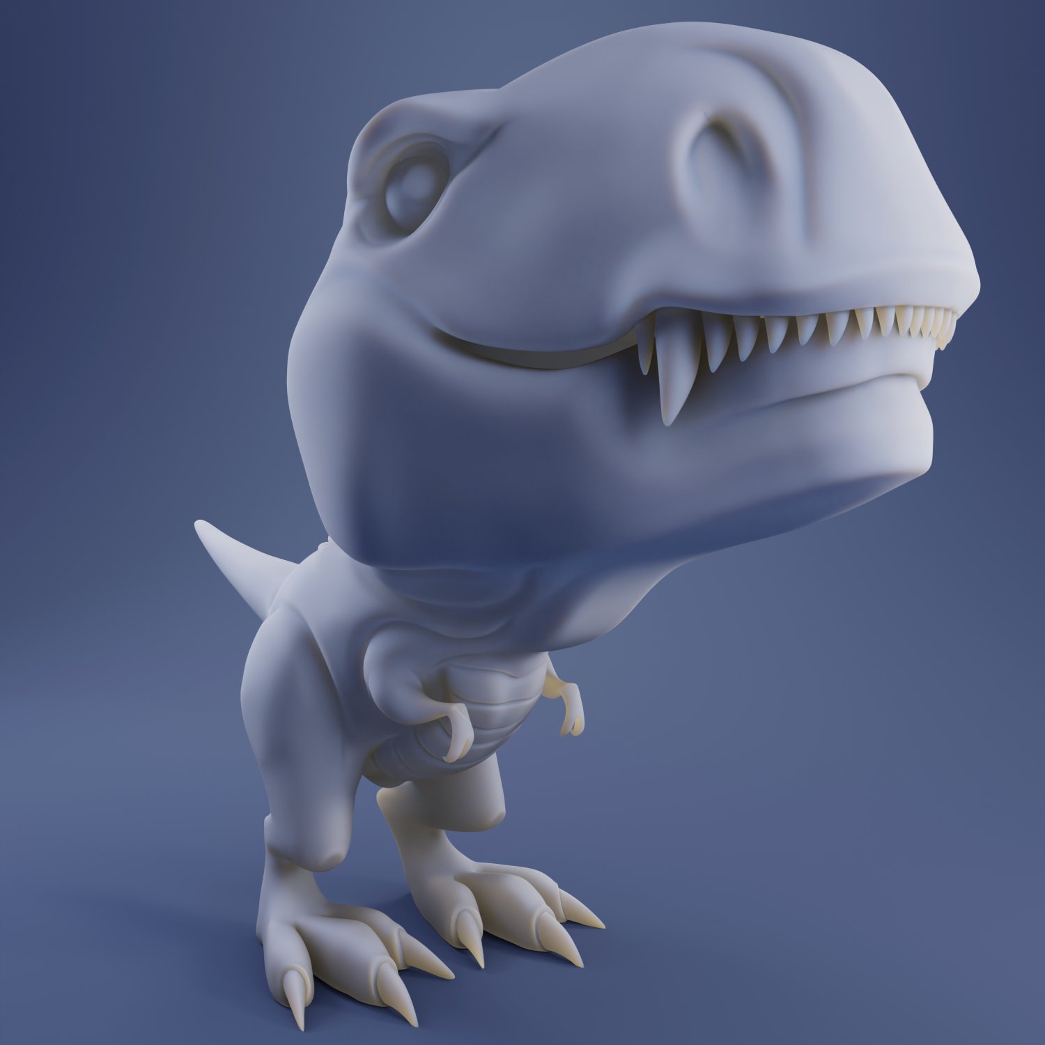 t-rex rexi - 3d print model in monsters & creatures 3dexport animal beast printable toy games monster fantasy rpg miniature creature cute zbrush giant cartoon fictional dinosaur toys board-games 3D print model - Mito3D