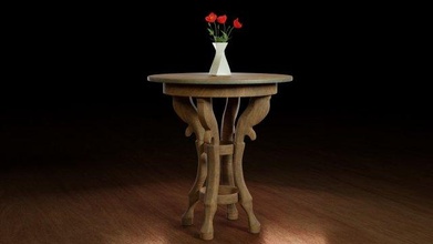 Tabelle Innere Design Aristokrat Holz klassisch Essen Antiquität Luxus hölzern Halle 3d print model - Mito3D