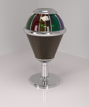 mesa lámpara cromo manchado vaso 3d print model - Mito3D