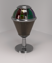 table lampe acier coloré verre 3d print model - Mito3D
