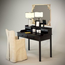 table miroir libre intérieur meubles lampe éclairage chambre 3d print model - Mito3D