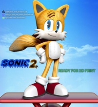 tails - sonic hedgehog 2 fanart knuckles character squirrel movies cute 3dprint statue figure 3dprinting animal game miniatures figurines 3d print model - Mito3D