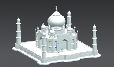 taj mahal 3d model in landmarks 3dexport palace architecture india tajmahal unesco miniature sjh landmark 3d print model - Mito3D