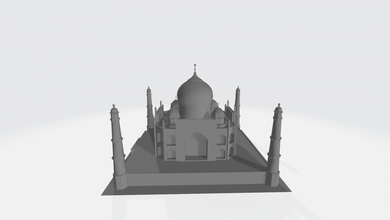 taj mahal 3d impression modèle in 3dexport architecture architectural stl file obj 3d print model - Mito3D