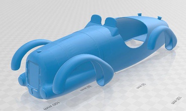 talbot lago printable body car 3d print model in automotive 3dexport slot scalextric tamiya rc hobby 1-10 1-32 1-24 3d print model - Mito3D