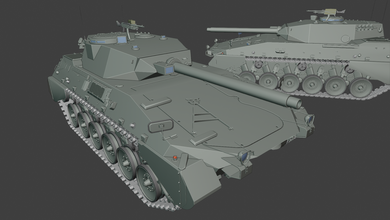 tam tanques 3d impresión modelo in sci fi 3dexport guerra trueno guau sorprende modelos modelado juguete blindado panzerkampfwagen 3d print model - Mito3D