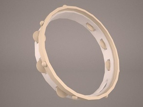 tambourine 3d model in percussion 3dexport instrument drum orchestra music play melody orchestral capella acoustic carnaval toy hobby realistic 3d print model - Mito3D