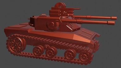 tank 3d yazdır model in oyuncaklar 3dexport kurucu 3d print model - Mito3D