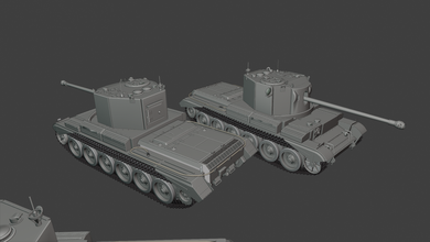 tank a30 tanklar 3d yazdır model in araç 3dexport savaş gök gürültüsü vay modeller modelleme baskı oyuncak panzer panzerkampfwagen 3d print model - Mito3D