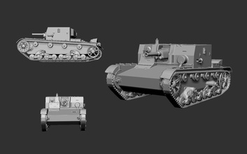tank-in-1 tank panzer Spiel - Spielzeug 3d print model - Mito3D