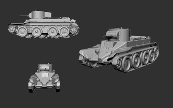 tank bt-2 3d print model in toys 3dexport panzer game toy 3d print model - Mito3D