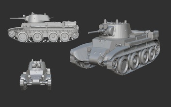 tank bt-7 panzer oyuncaklar oyun 3d print model - Mito3D