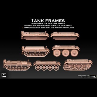 tank frames vehicle armor panzer panther tiger recon car scout 40k mechanicum steampunk ww1 ww2 leman russ baneblade land raider truck 3d print model - Mito3D