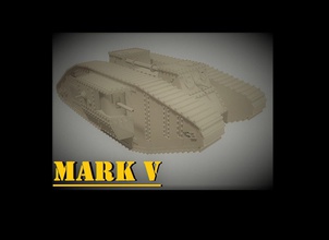 tank mark v 1-48 y 1-72 3d print model in vehicle 3dexport scale war 3d print model - Mito3D