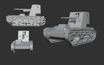 tanque de su-26 panzer juego los juguetes 3d print model - Mito3D