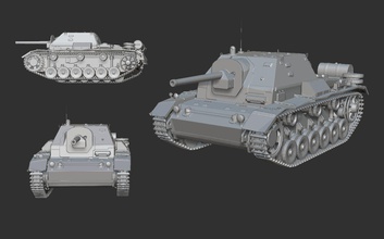 réservoir su 76i 3d impression modèle in jouets 3dexport panzer jeu 3d print model - Mito3D