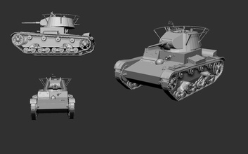 tank t-26 panzer toy game 3d print model - Mito3D