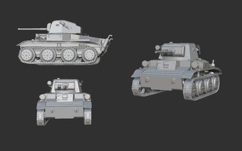 tank tetrah 3d yazdır model in oyuncaklar 3dexport panzer oyun 3d print model - Mito3D