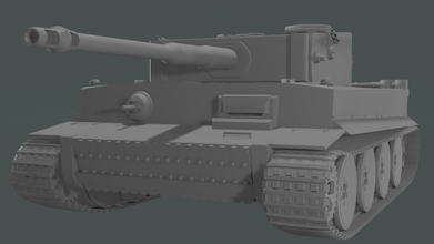 tank tiger wepon germany wars 3d print model - Mito3D