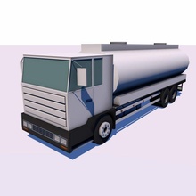 tank truck isolated delivery vehicle car white trailer freight lorry shipment shipping 3d print model - Mito3D