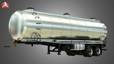 tanker yarı tanıtım videosu 3d model in römorklar 3dexport semi trailer large truck benzin araç kamyon tekerlek jantlar konteyner triaks 3axle cargo container 3d print model - Mito3D
