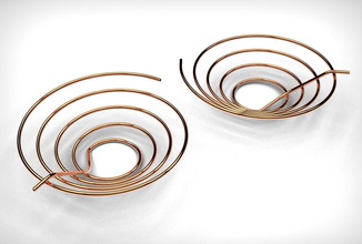 conico tubo bobina metallo rame industria oggetto sfondo Materiale tecnologia astratto spirale attrezzature filo ottone design fili acqua industriale 3d print model - Mito3D