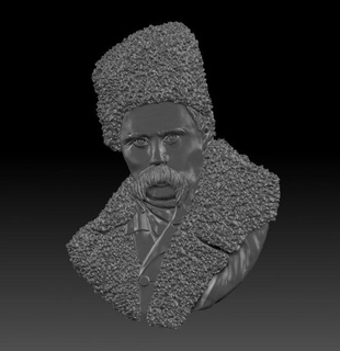 taras grigorievich shevchenko barelief sculpture statue 3dprint 3dmodel 3d print model - Mito3D