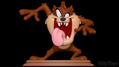 tasmanisch Teufel Looney Melodien taz drucken pelzig Anthro 3d print model - Mito3D