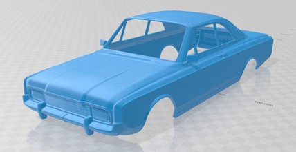 taunus coupe 1968 yazdırılabilir vücut araba 3d yazdır model in otomotiv 3dexport yuva ölçülü tamiya rc miniz hobi 1 10 24 32 28 3d print model - Mito3D