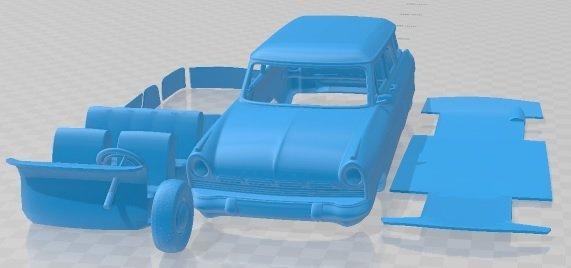 taunus p2 17m kombi 1957 imprimible coche vehiculo automotor espacio scalextric Tamiya rc miniz pasatiempo micro 3d print model - Mito3D