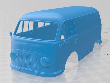 taunus tránsito fk1250 1963 imprimible cuerpo camioneta automotor espacio scalextric Tamiya rc miniz pasatiempo micro 3d print model - Mito3D