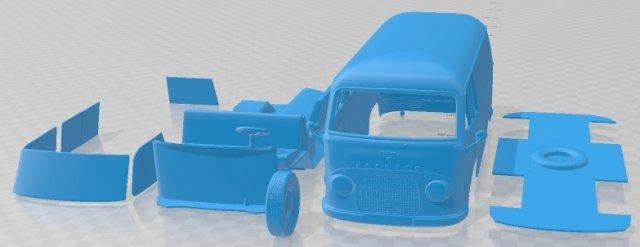 taunus tránsito fk1250 1963 imprimible camioneta automotor espacio scalextric Tamiya rc miniz pasatiempo micro 3d print model - Mito3D