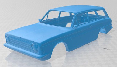 taunus wagon 1967 imprimable corps de la voiture fente le système scalextric sport tamiya rc miniz passe-temps micro 3d print model - Mito3D