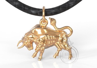 Toro zodiaco oroscopo pendente mucca 3d print model - Mito3D