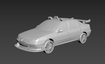 taxi 2 by luc besson 3d print model in vehicle 3dexport taxi2 peugeot406 3d print model - Mito3D