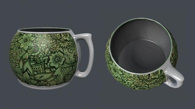 tea pot free cup coffee tableware glassware drink furniture 3d print model - Mito3D
