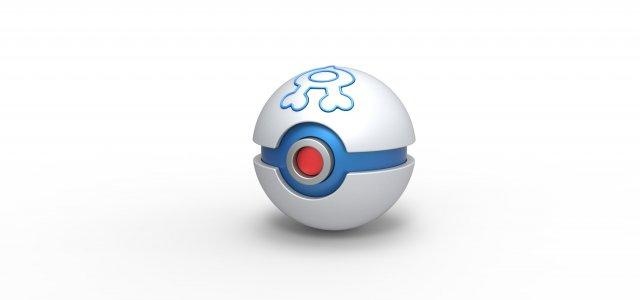 squadra acqua palla pokeball Pokemon concetto contenitore anime giocattolo Stampa stampabile teamaquaball teamacqua 3d print model - Mito3D